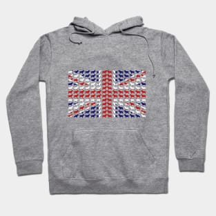 Bull Terrier UK flag Union Jack Hoodie